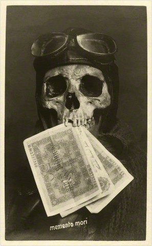 Skull with Pilot's Cap and Goggles, memento mori, remember that you are mortal, have to die --- Image by © Found Image Press/Corbis